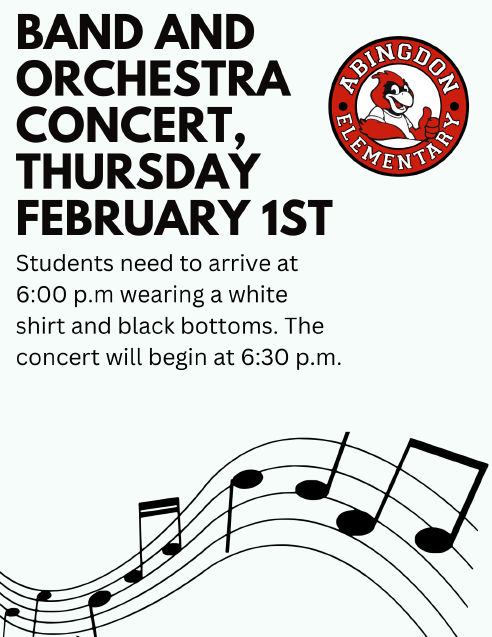 Band and Orchestra Concert flyer in English