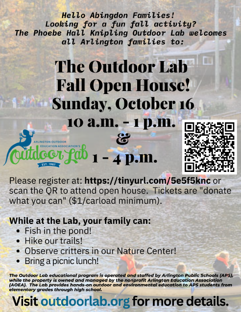Outdoor Lab Open House flyer