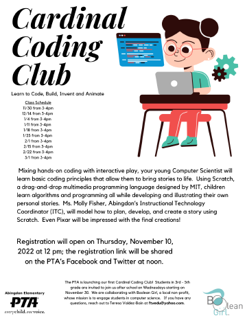 Cardinal Coding Club flyer
