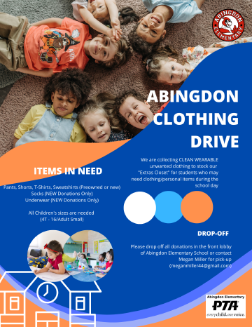 Clothing Drive flyer