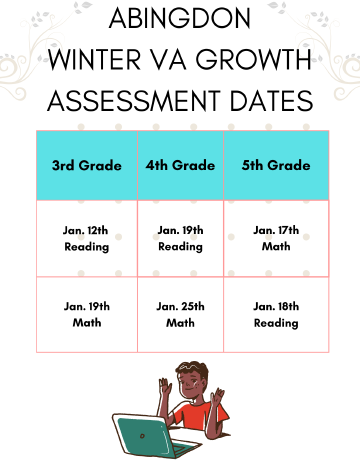 Winter Assessment Dates flyer