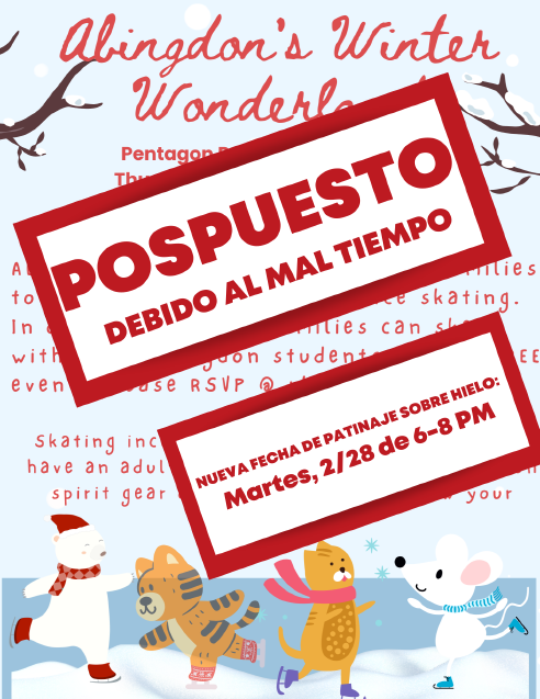Winter Wonderland flyer in Spanish