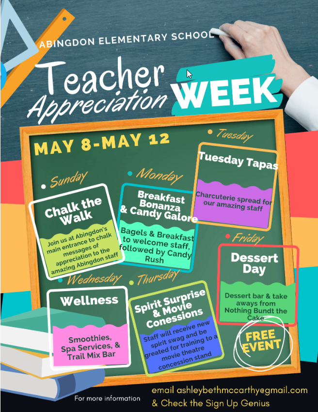 Teacher Appreciation Week flyer