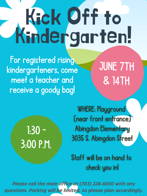Kick Off to Kindergarten Flyer