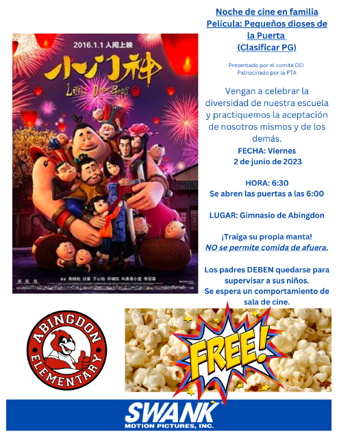 Movie Night flyer in Spanish