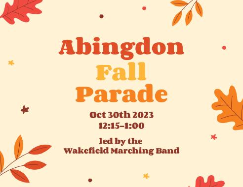 Fall Parade flyer in English