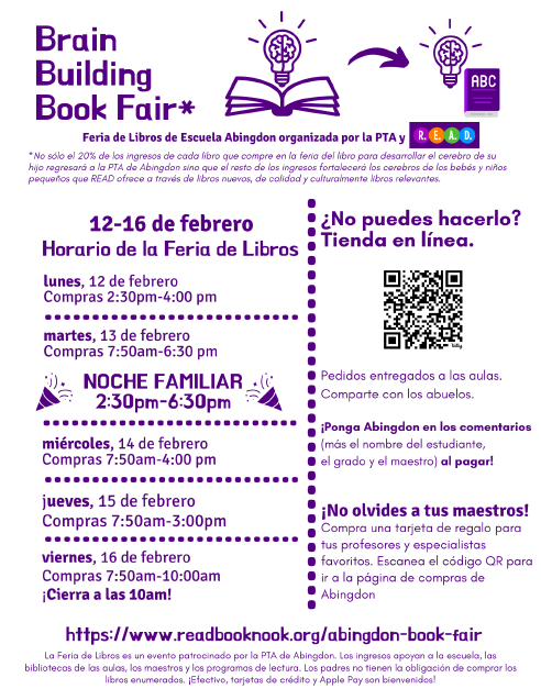 Book Fair flyer in Spanish