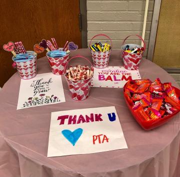 PTA-supplied snacks for teachers